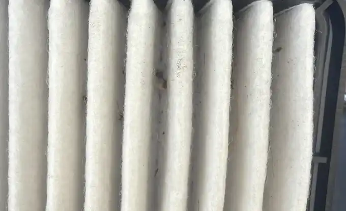A clogged engine air filter found during a digital vehicle inspection at Beacon Auto Care San Mateo